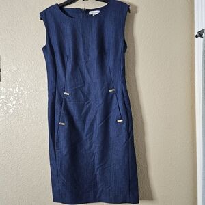 Calvin Klein Navy Midi Dress